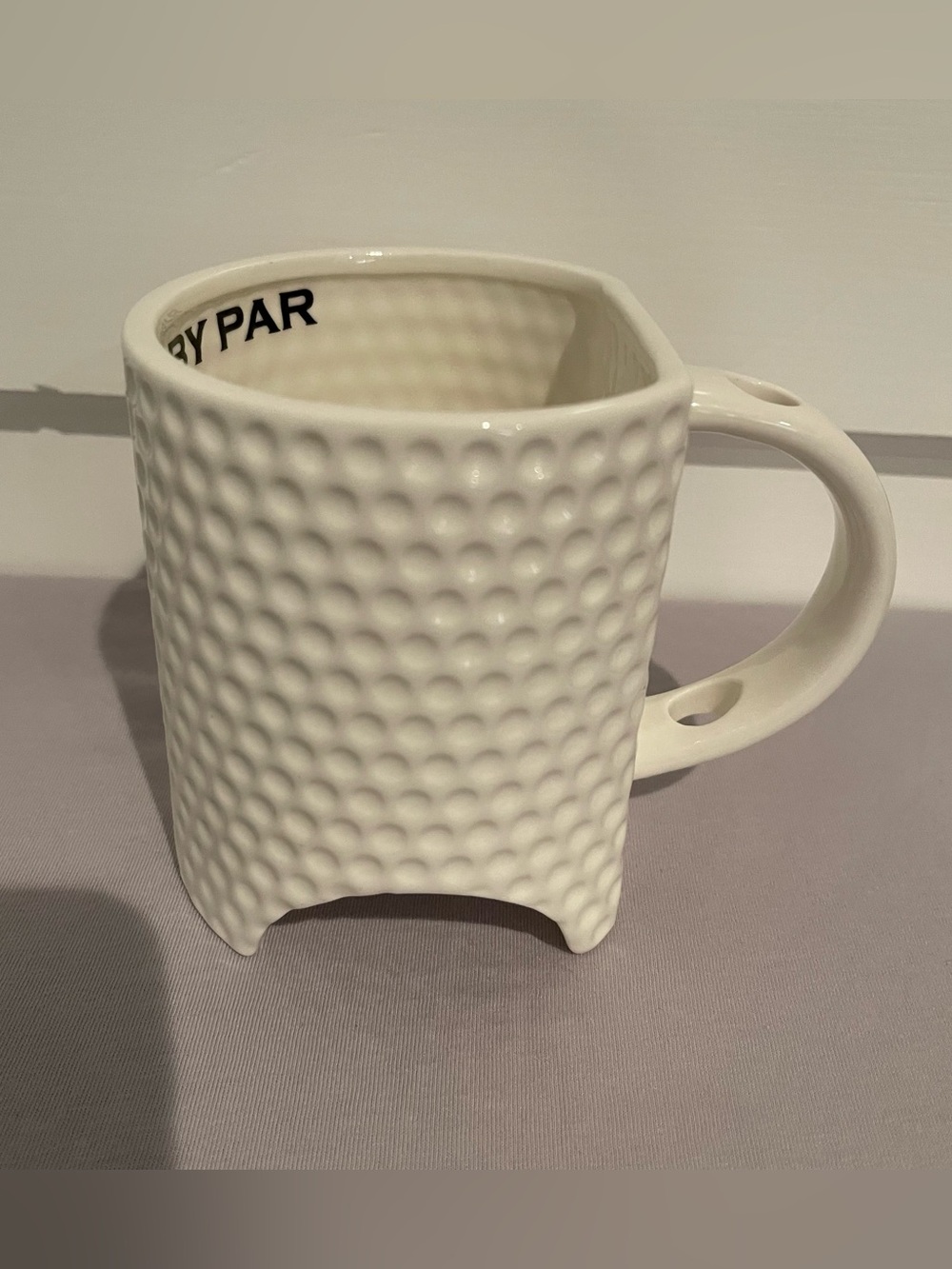 Golf Coffee Cup Mug “THE BEST BY PAR” Practice Putting Hole for a mini golf ball